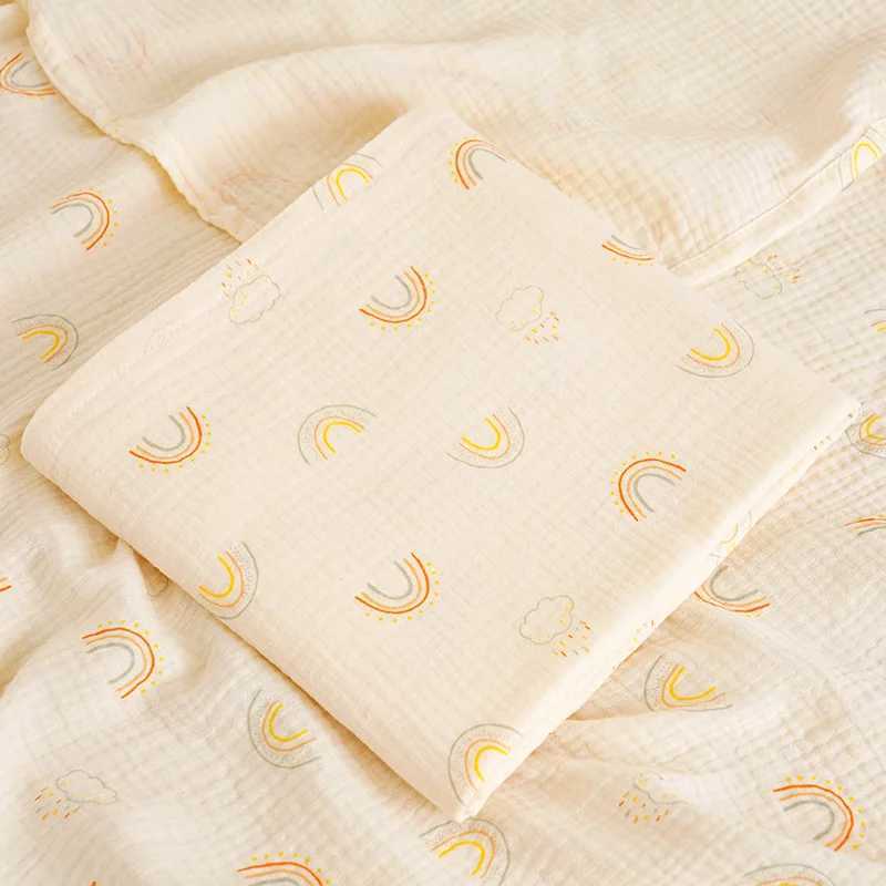 Baby Blanket Newborn Muslin Swaddle Cotton Bath Towel Summer Stroller Cover Wrap Gauze Toddler Sleep Blanket Baby Items Y240815