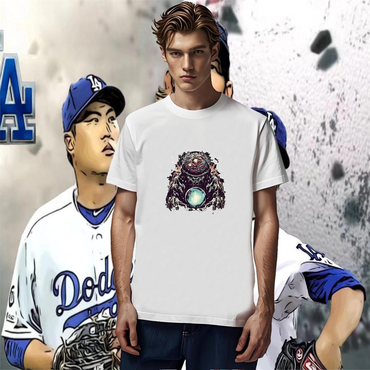T-Shirts for Men 230g Pure Cotton universe Hip Hop Street O Neck Short Sleeves DIY Logo Oversized Couples T Shirts Customized Unisex Polos