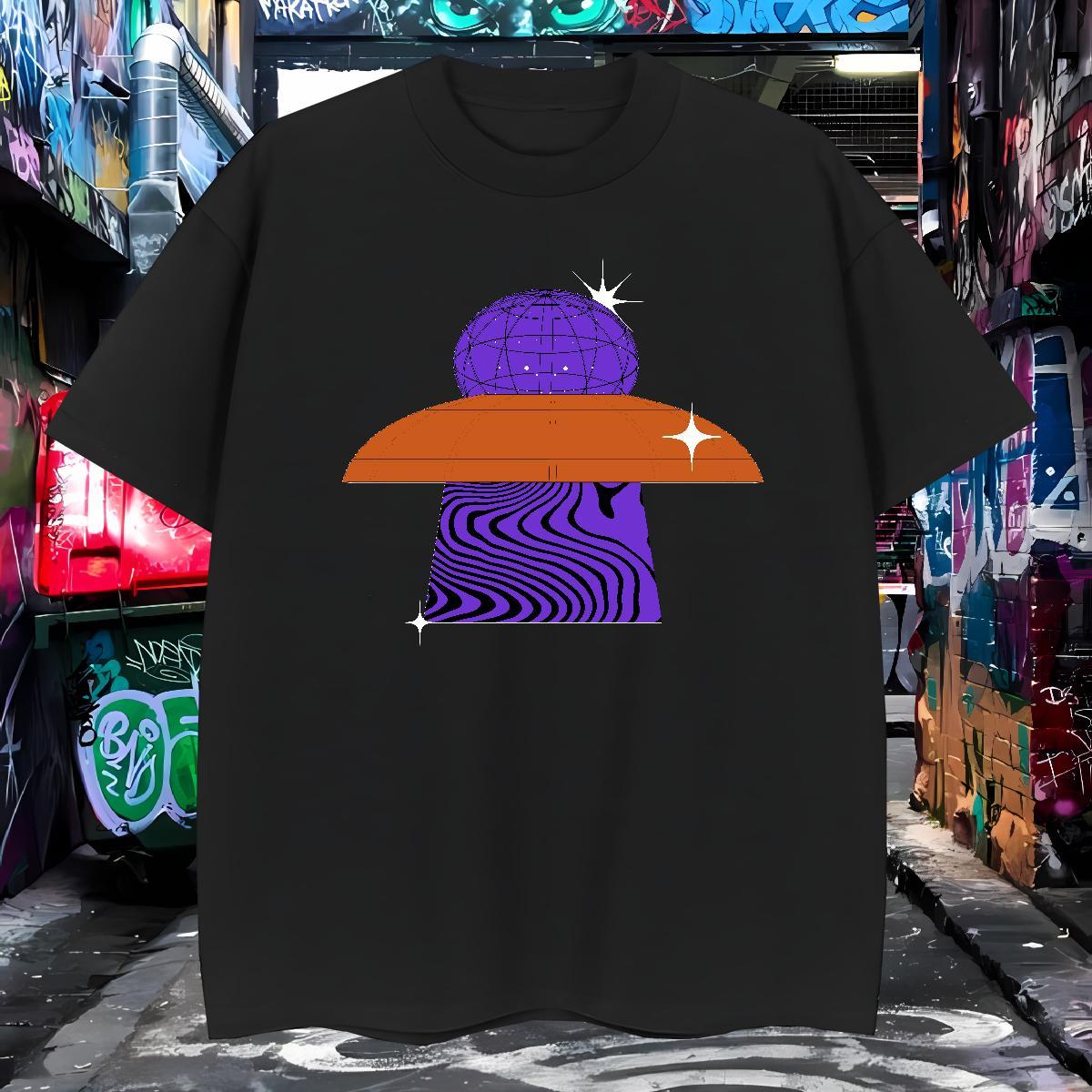 Men T Shirts 100% Cotton 230g universe Street Crew Neck Black White Men Clothes T-Shirt Factory Direct High Quality Polos