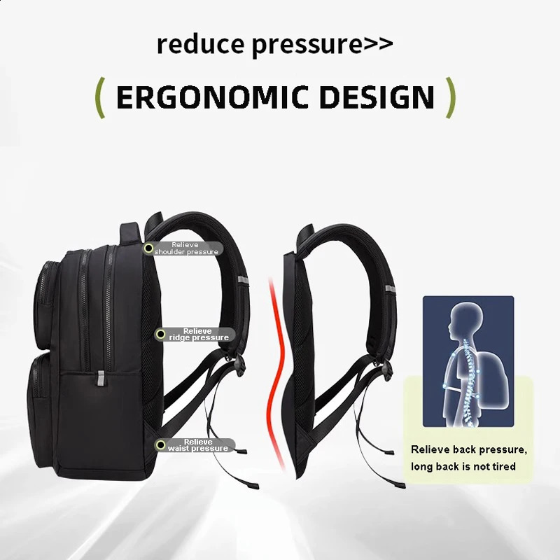 Waterproof School Backpack Female Fashion Laptop Bag for Women 15 Inch Airplane Travel Backpack Men Mochila Large Capacity 240813