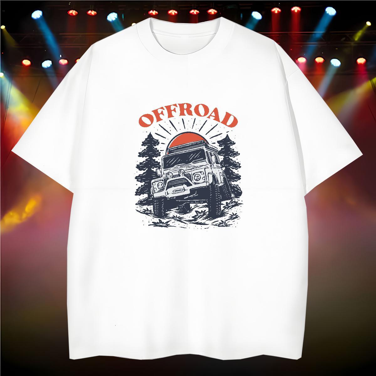 Designer car T Shirts Men Casual Men Tees 230g 100% Cotton 2024 Summer Short Sleeve O-Neck Custom Big Size Tops Tees