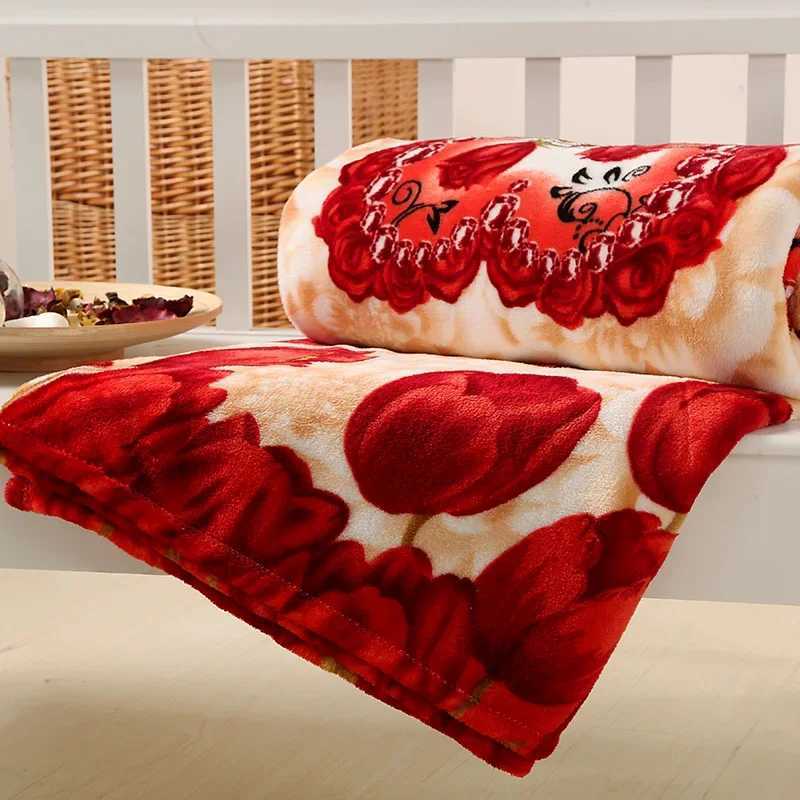 Tulip Blanket 120x200cm High Density Super Soft Flannel Sofa Bed / Bed Sheet / Portable Bedspread / Travel / Shawl / Camping Y240815