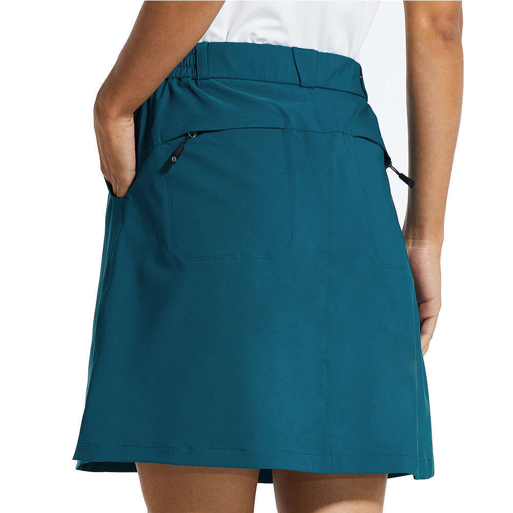 Women's BALEAF 18" Casual Knee Length Long Golf Skorts with Pockets Quick Dry Skirts Summer