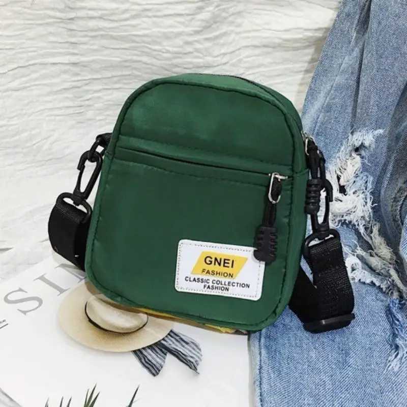 Fashionable and simple womens nylon cross body bag casual mini square bag Korean style single shoulder sling W240813