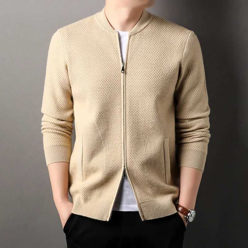 Men Casual Zipper Fashion Casual Vintage Knitted Sweater Cardigan Jacket Man Knitwear Coat Outerwear Mens ClothesXJ240814
