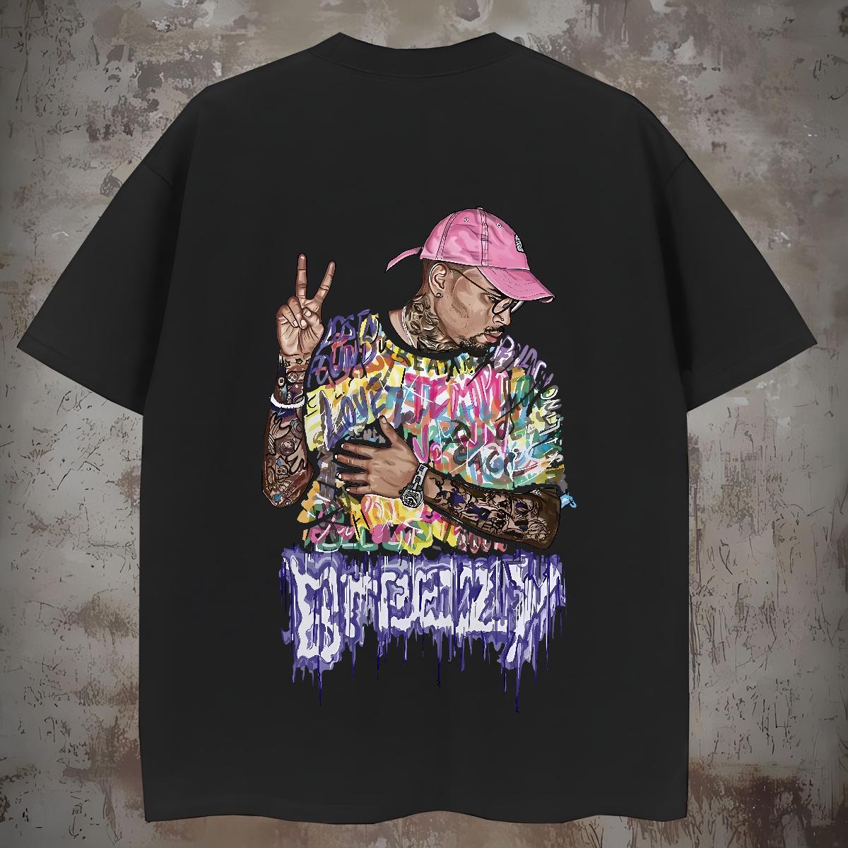 Free Shipping hiphop Man T Shirts Hip Hop Street Men Tees 230g Cotton Stylist Round Neck Short Sleeve Black White Polos