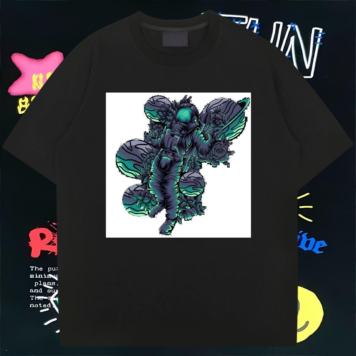 T shirt 230g Cotton universe Sport Crew Neck Skull Tshirts Classic High Quality Clothings