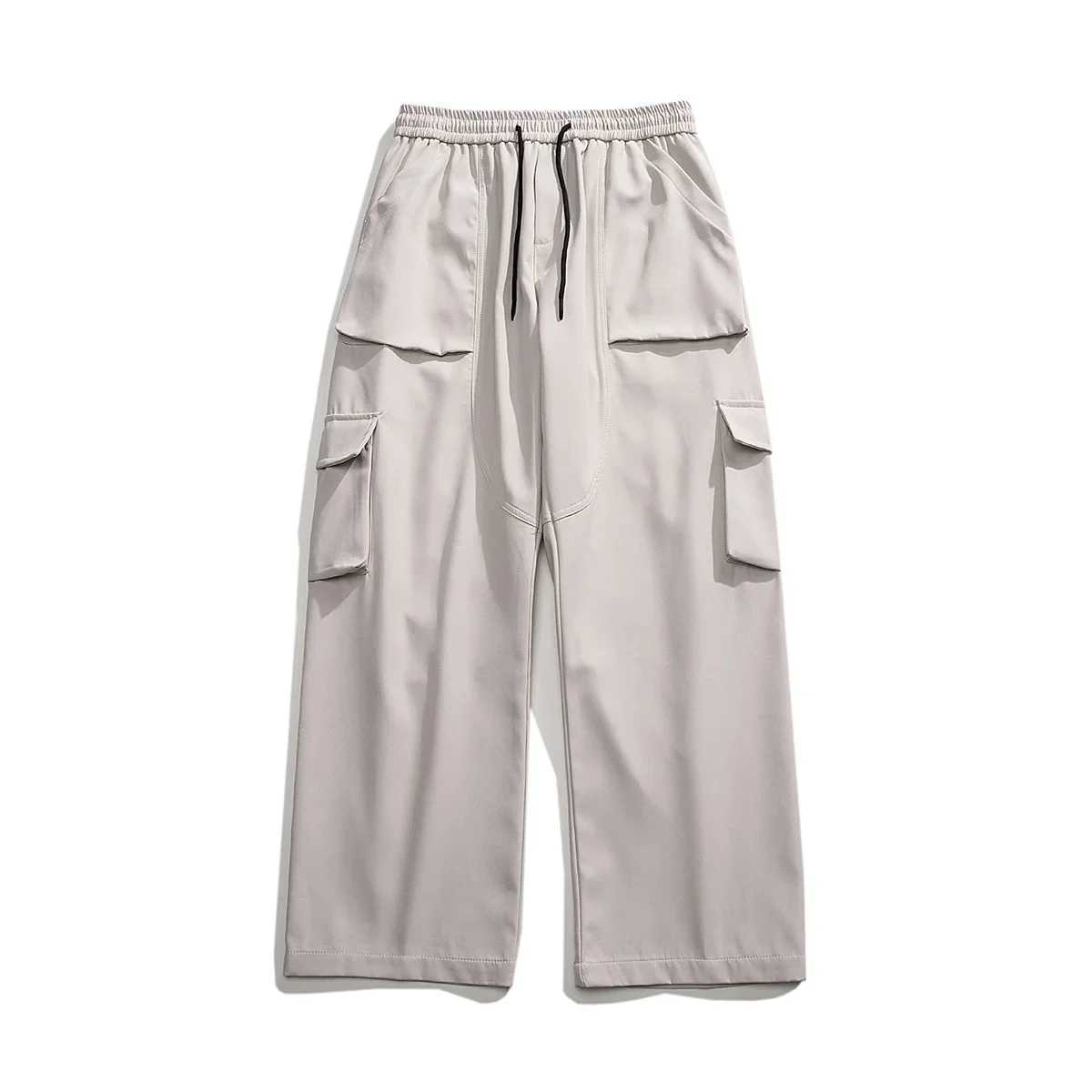 Streetwear Hip Hop Runner Cargo Pants Mens Multi Pocket Elastic Waist Harem Mens Trouser Mens Harajuku Casual Womens Sports PantsW240725