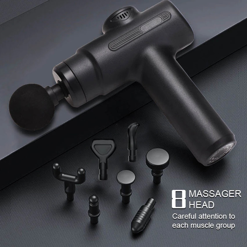 Professional 8 Heads Portable Fascia Massage Gun Machine Muscle Relaxation Electric Neck Massager Vibrator Masajeador Device 240808