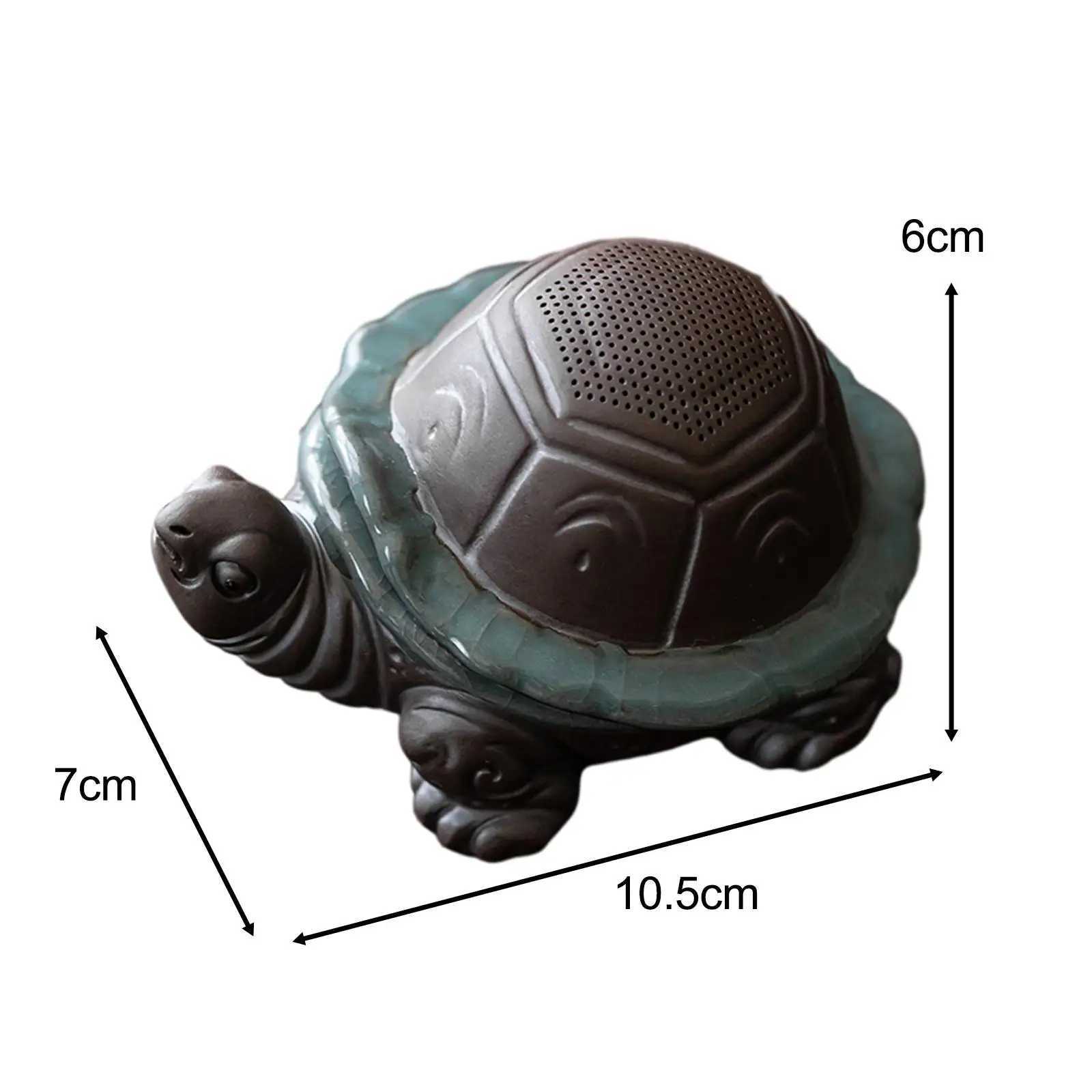 Tea Pet with Tea Strainer Tea Room Home Decoration Mini Ceramic Craft Collectible Dining Room Bookshelf Desk Turtle StatueXJ240814
