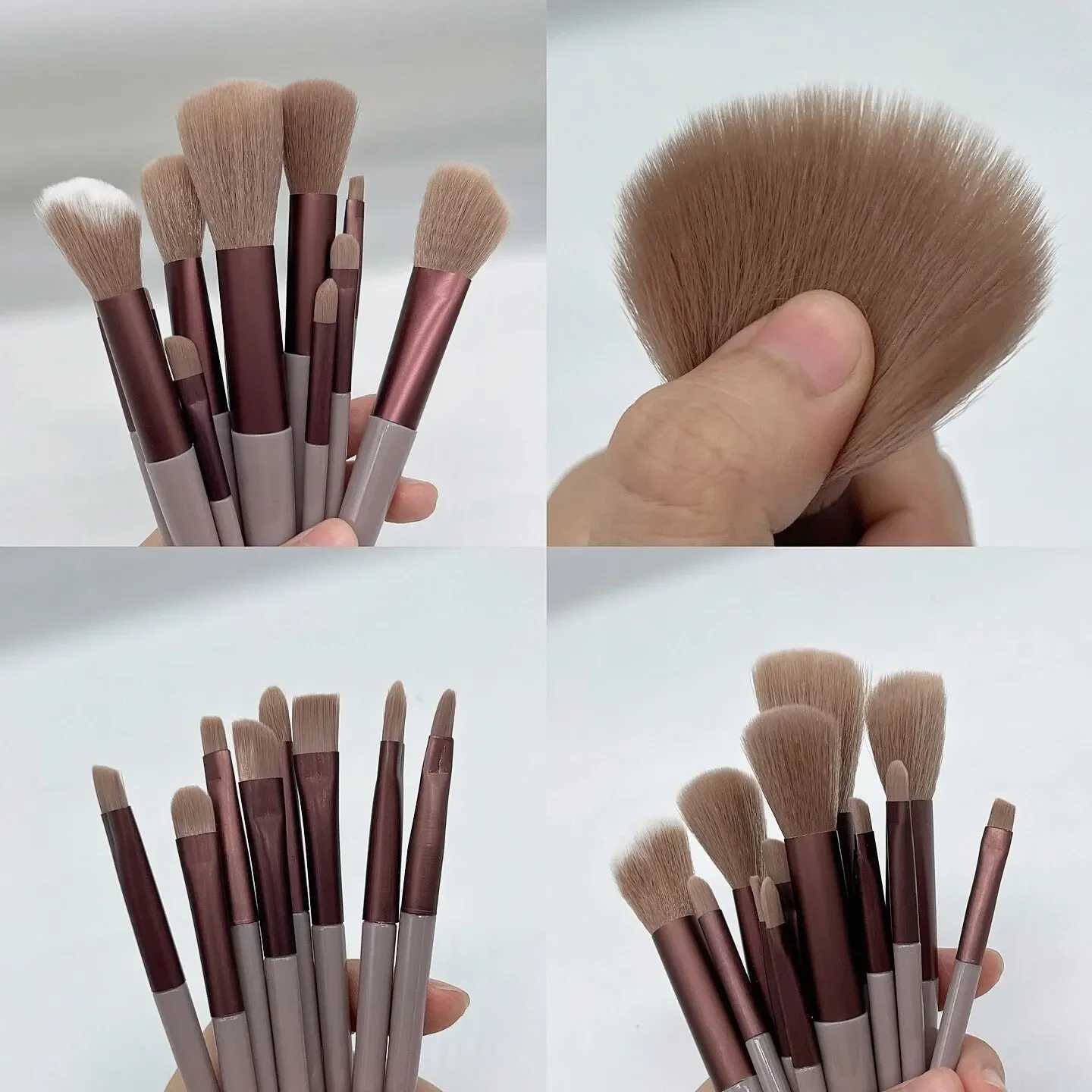 13 piece makeup brush set eye shadow basic female makeup brush eye shadow powder blusher beauty soft makeup kit W240814