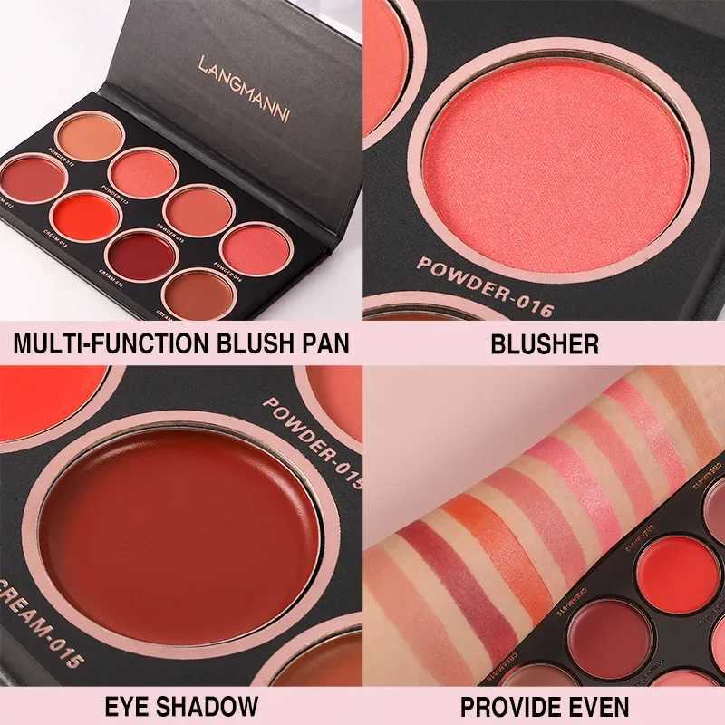 8-color Blush Palette for Different Skin Tones Eyeshadow Palette Powder Cream Mineral Pigment Face Cheek Blusher Makeup Palette Y240815