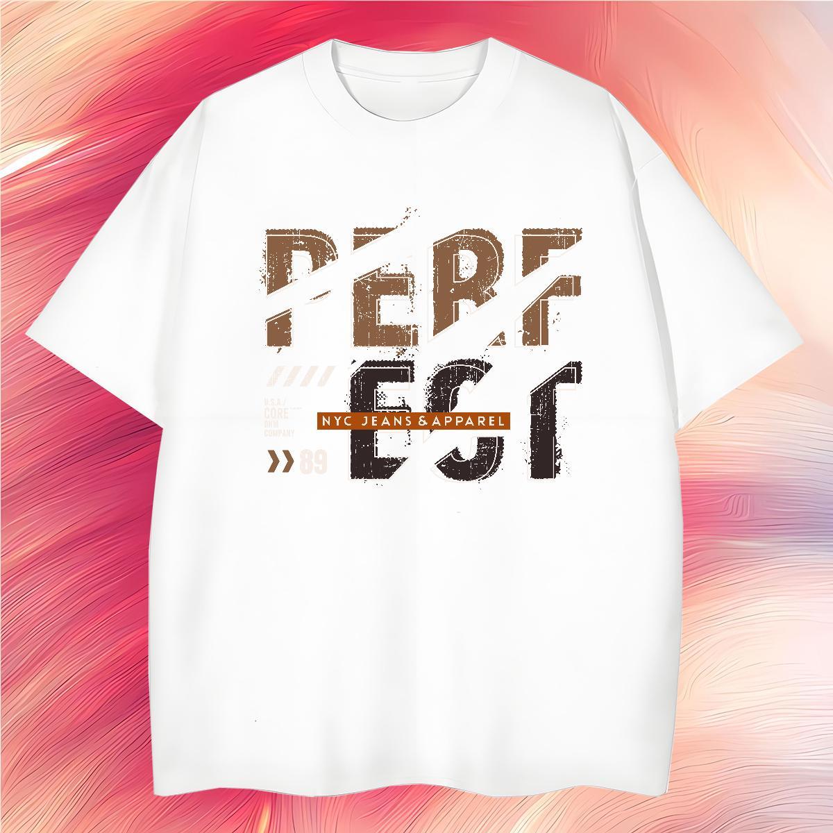 High Quality letter T Shirts Men Casual Men Tees 230g 100% Cotton Brand O Neck Short Sleeves Custom Big Size Tee Shirt