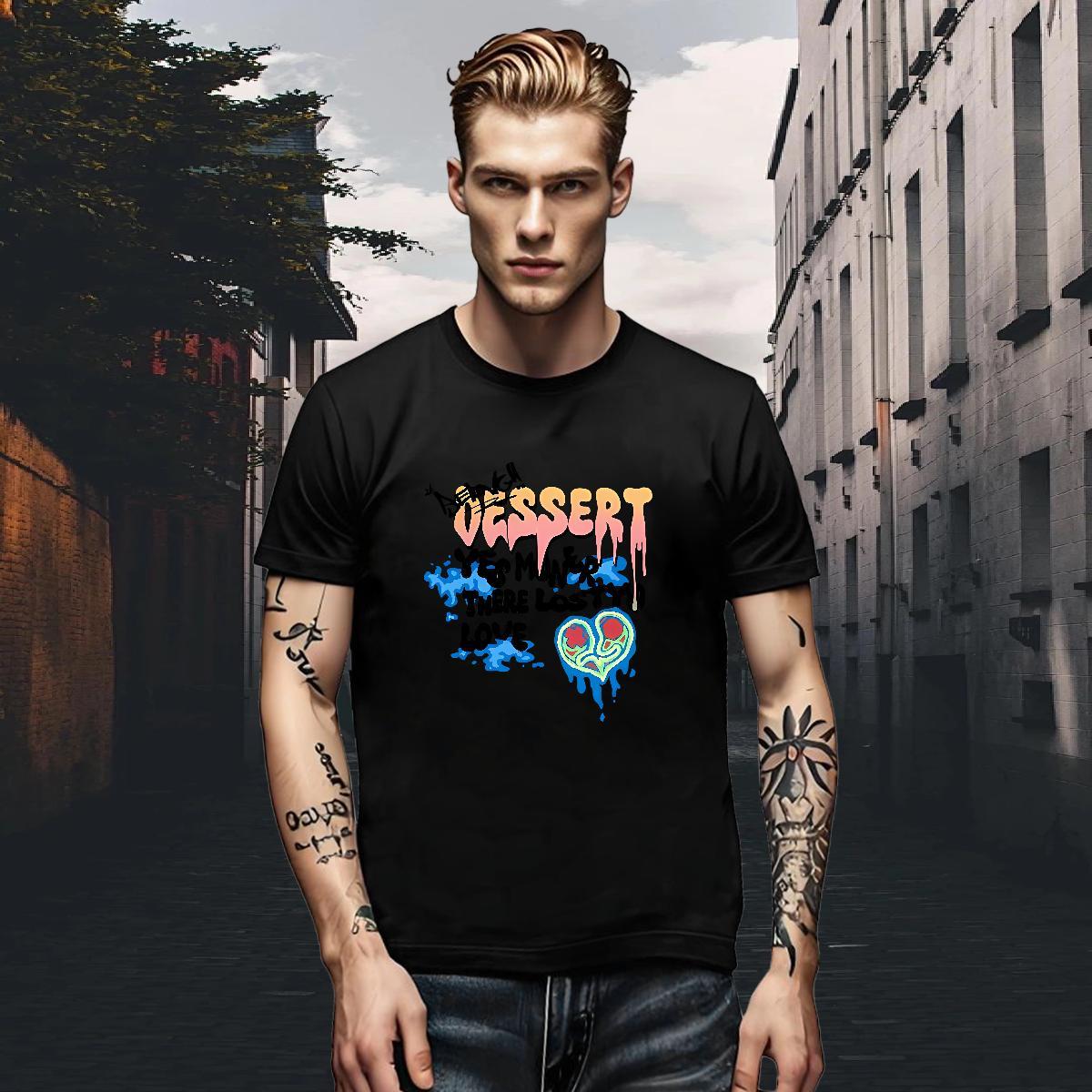 Loose Fit Men Tees Outdoor 230g 100% Cotton DIY Printed Breathable Crew Neck letter T Shirts Men Wholesale Tops
