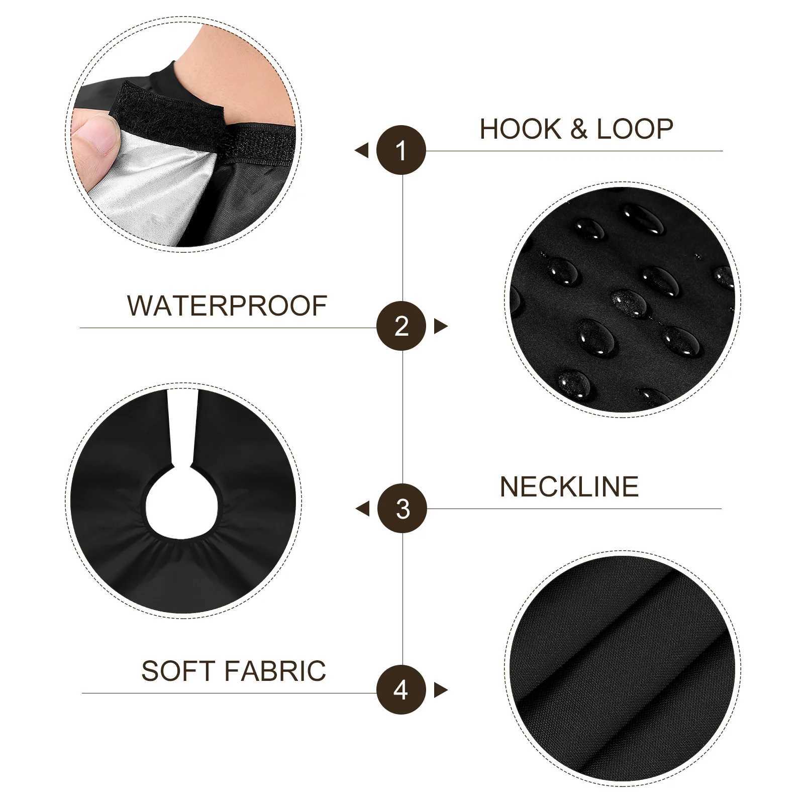 Hair Dye Cape Hair Removal Dress Black Shawl Barber Cape Mens Barber Supplies Mens Professional Hair Clips Adult Accessories W240814