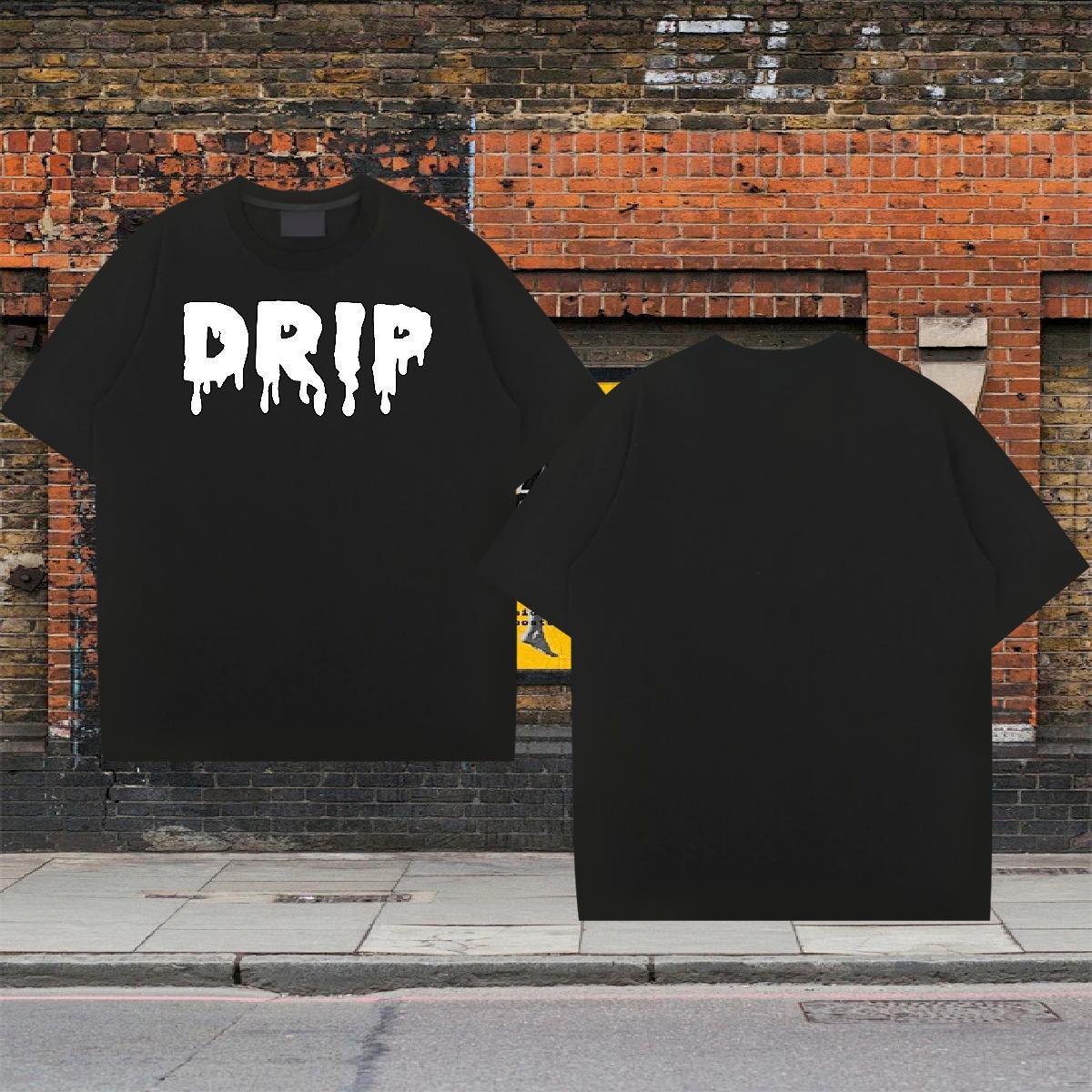 TOP Quality Men Tees Hip Hop 230g 100% Cotton DIY Logo Oversized Breathable Crew Neck letter T-Shirts Free Shipping Tops