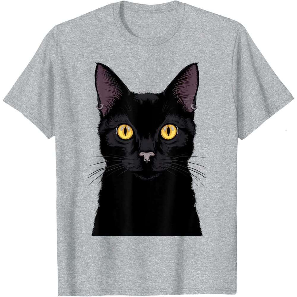 T shirt for Mens Womens Black Halloween Costume Spooky Cat Mom Dad T-Shirt Shirts Tshirt Graphic Tee Casual Tops Clothes Short sleeve 2025