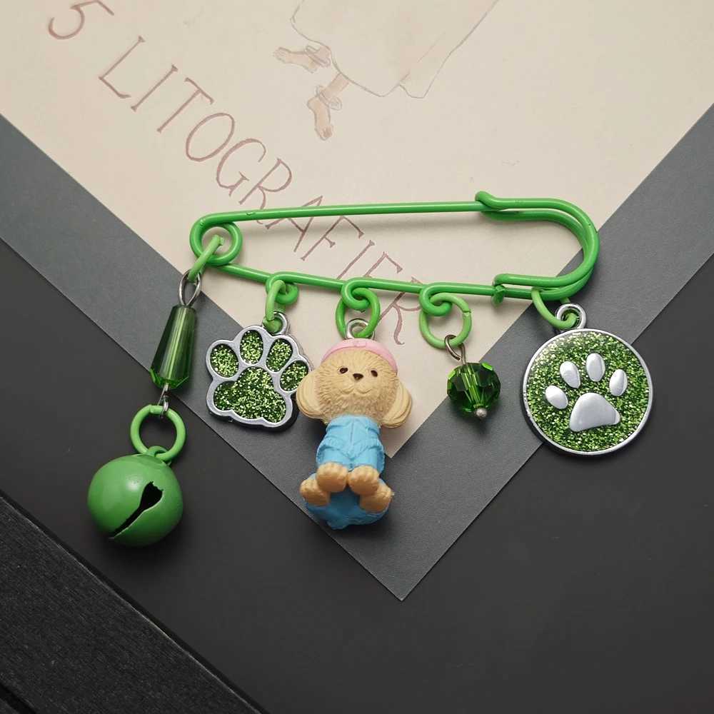 Resin Teddy Dog Animal Brooch Stone Womens Brooch Neo Gothic Jewelry Gift W240815