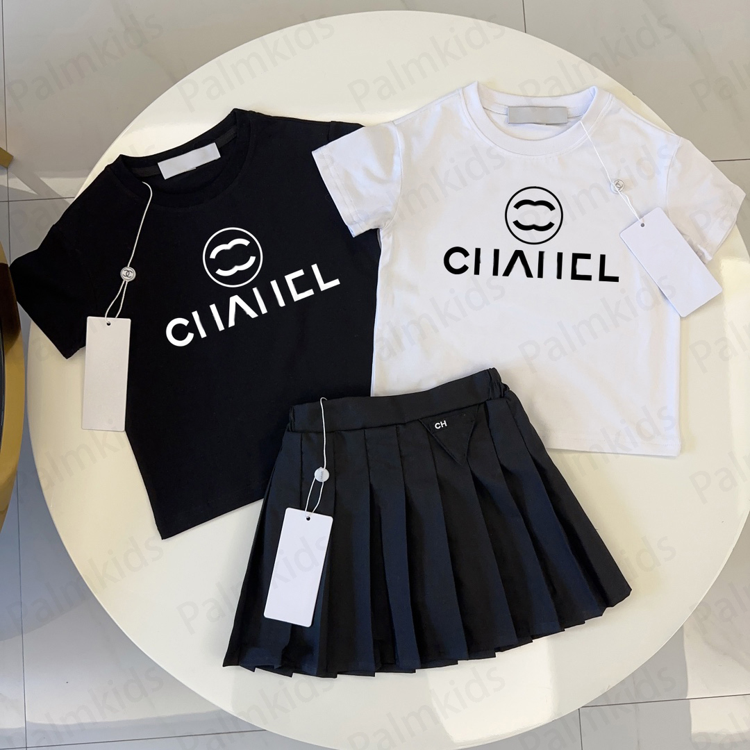 Designer Kids Clothing Sets Classic Brand Baby Girls Clothes Suits Fashion Letter Skirt Dress Suit Childrens Clothes 3 Colors High Quality CRD2408158F16