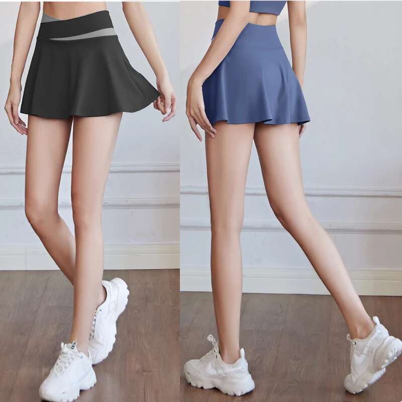 Sports Summer Women quick dry elastic running high waist fiess short skirts tennis run Gym yoga skirt with shorts s