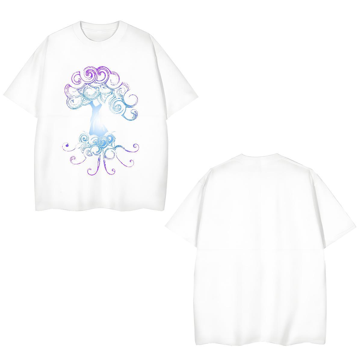 T-Shirts 230g Cotton tree Outdoor Crew Neck White Plus Size Men Tshirts 2024 Designer Soft Tops Shirt
