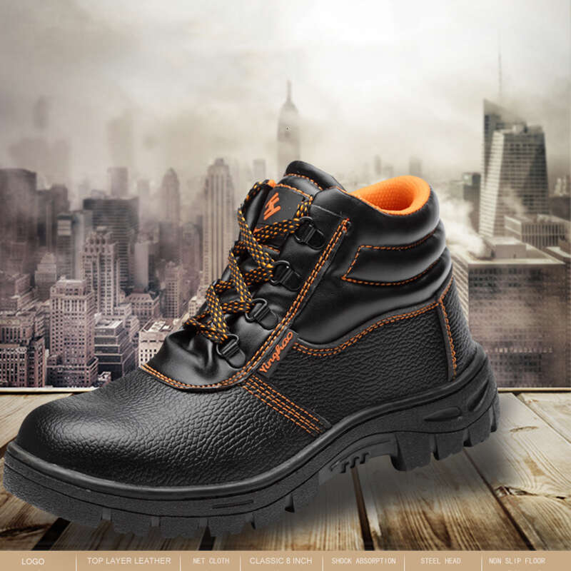 Water Proof Men Boots Comfortable Work Safety With Anti-smash Sneakers Puncture-proof Non Slip Shoes