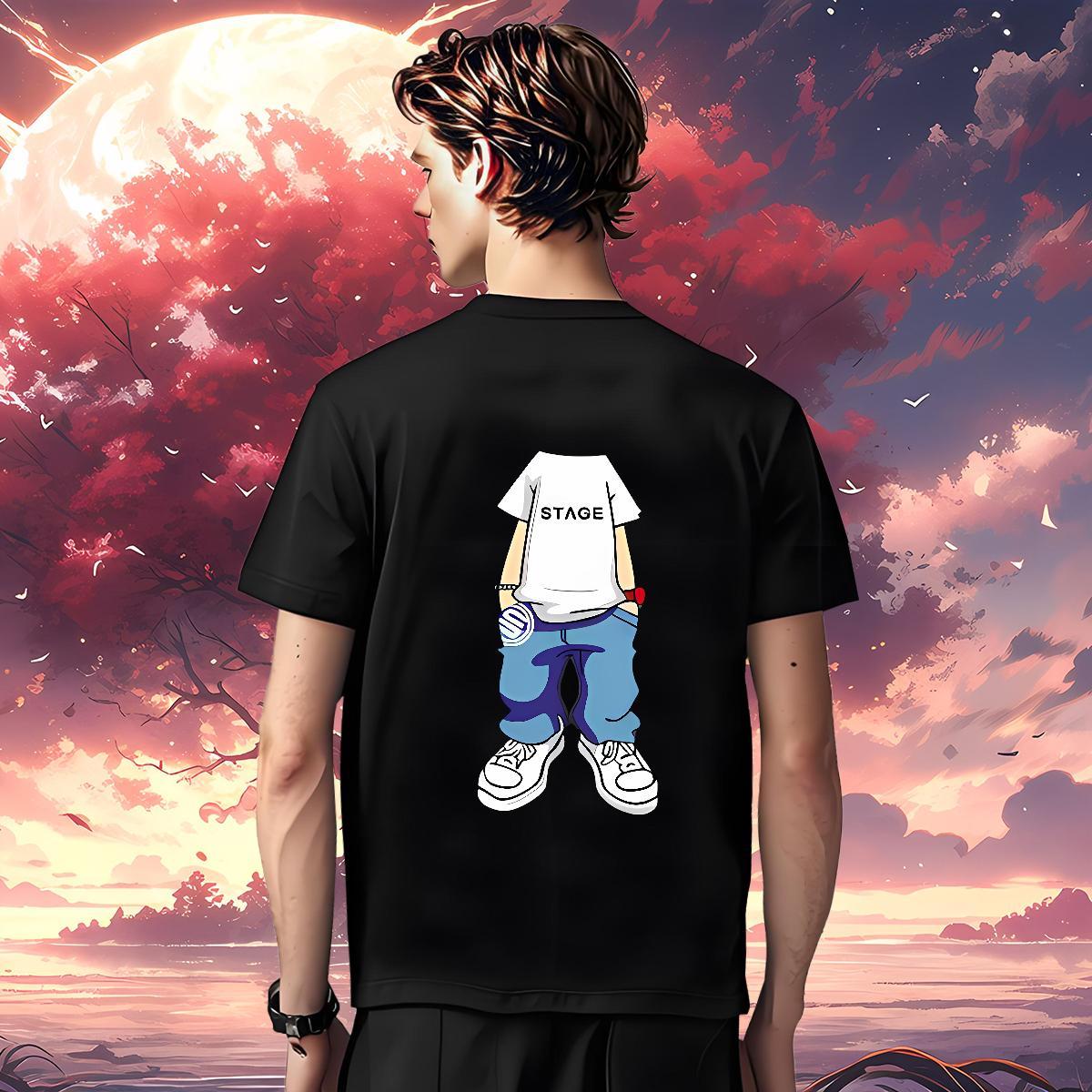 T-Shirts 230g Cotton character Hip Hop Pure Cotton Custom Printing Tshirts Designer Fashion Cool Design Tees Shirts