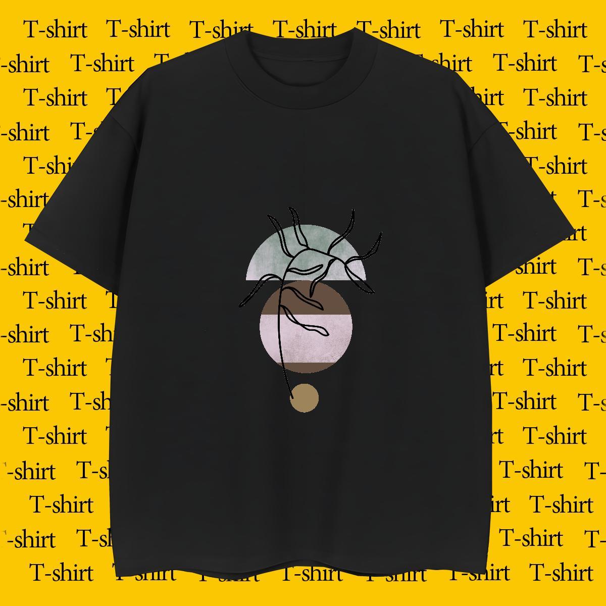 T Shirts Men 230g Pure Cotton painting Outdoor Breathable Short Sleeve Cartoon Printing L-4XL Tshirt for Man Woman Fashion New Designer Tops Tees