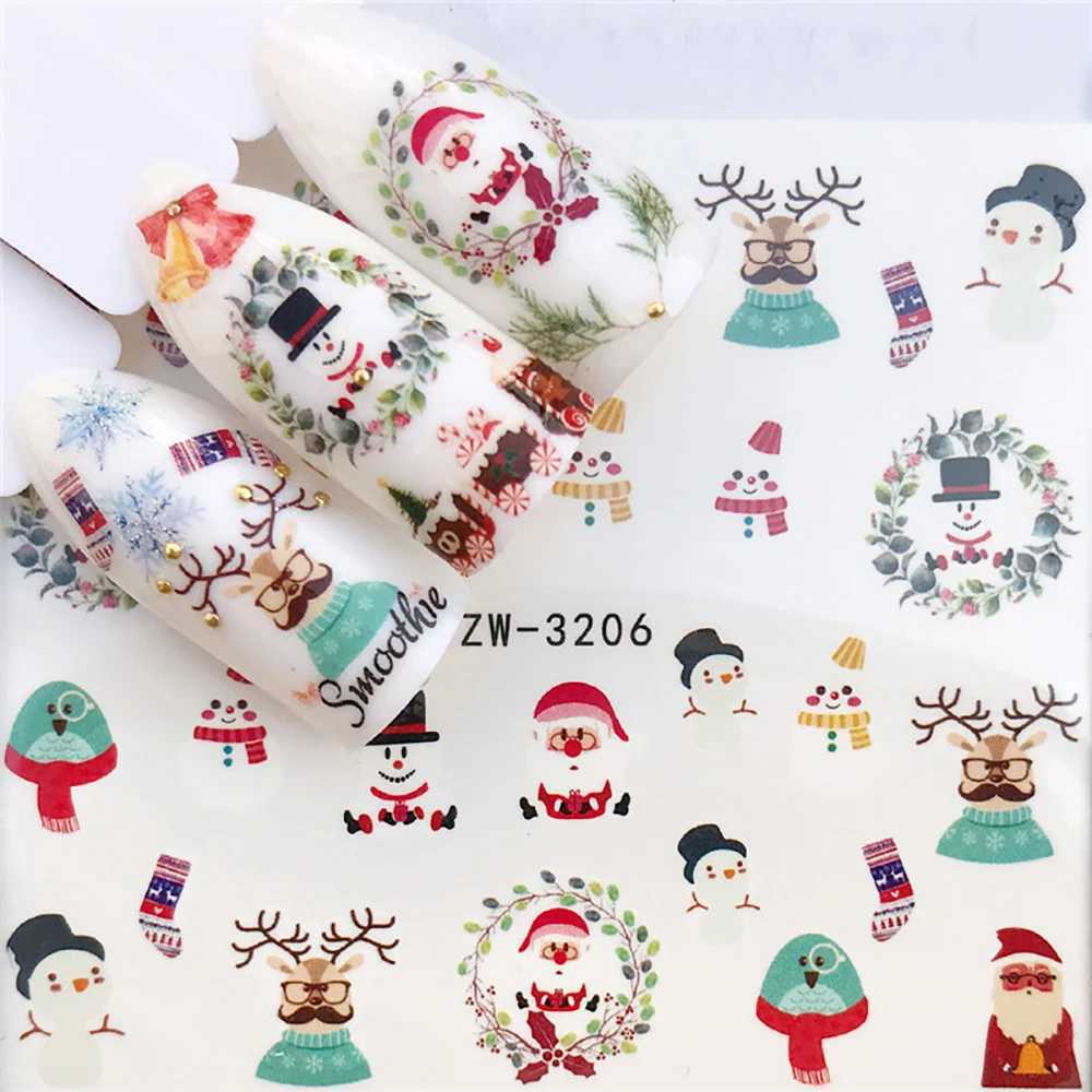 Nail Stickers Owl Maple Leaf Nail Watermark Sticker For Nails DIY Water Transfer Sticker For Manicure Sticker Nails SuppliesXJ240814