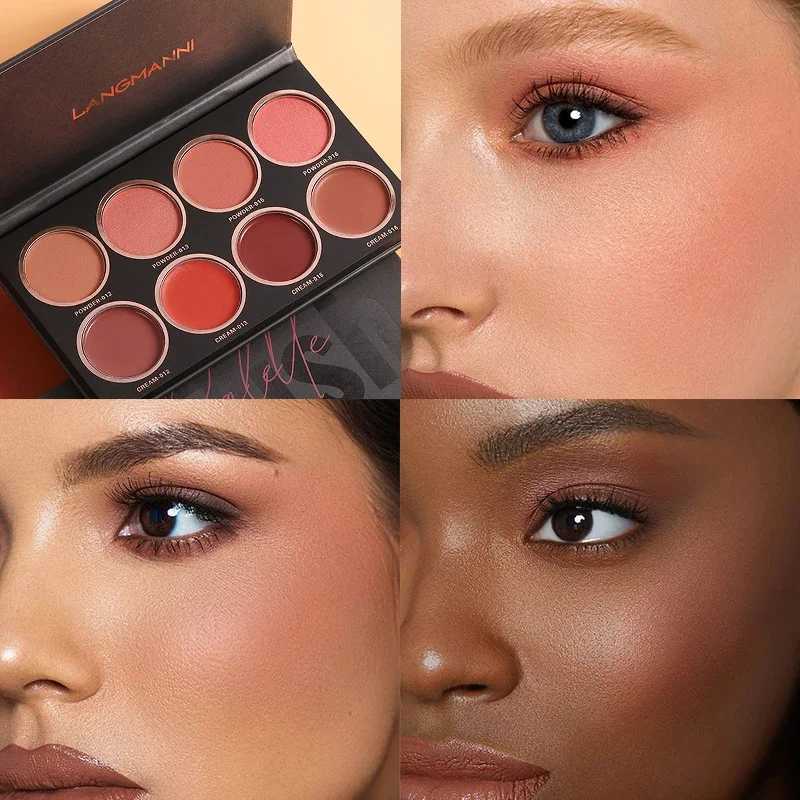 8-color Blush Palette for Different Skin Tones Eyeshadow Palette Powder Cream Mineral Pigment Face Cheek Blusher Makeup Palette Y240815