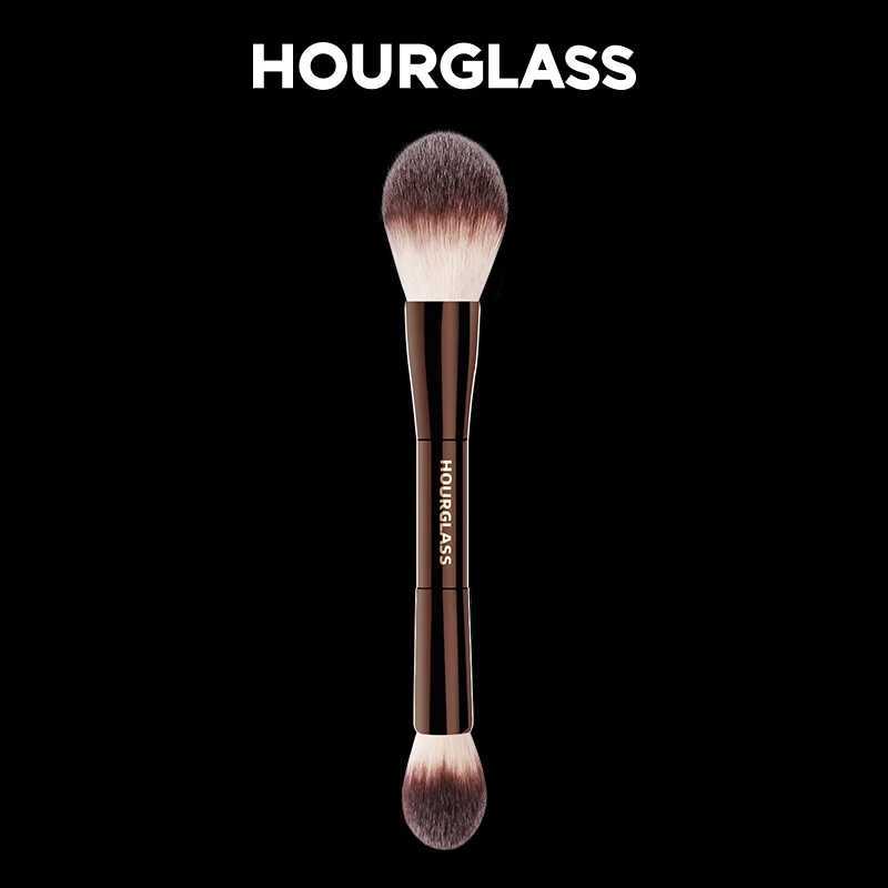 Hourglass Makeup Brush - No.18 Veil Powder Brush Soft Fiber Hair Double Headed Powder Fashion Design Single Face Brush W240814