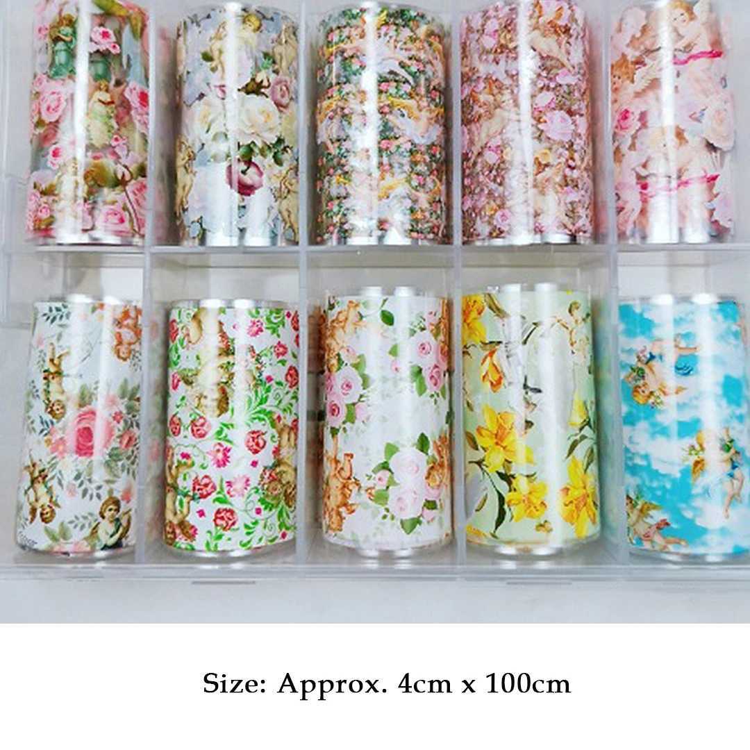 Design Nail Art Print Nail Foils Stickers Decal Sliders Transfer Foil WrapTips DIY Manicure DecorationXJ240814