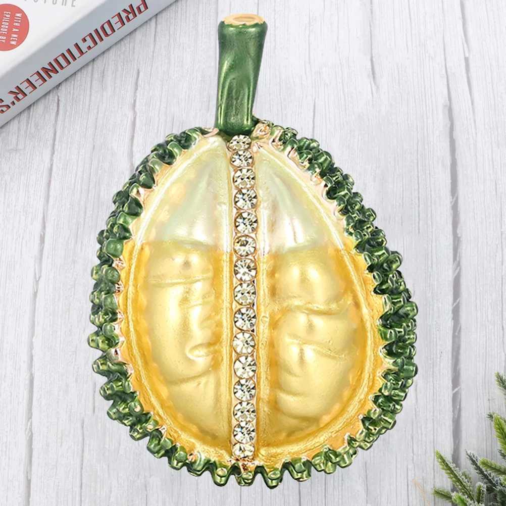 1 creative durian shaped brooch fashionable clothing brooch pants accessory cute tight corset simple brooch (yellow) W240815