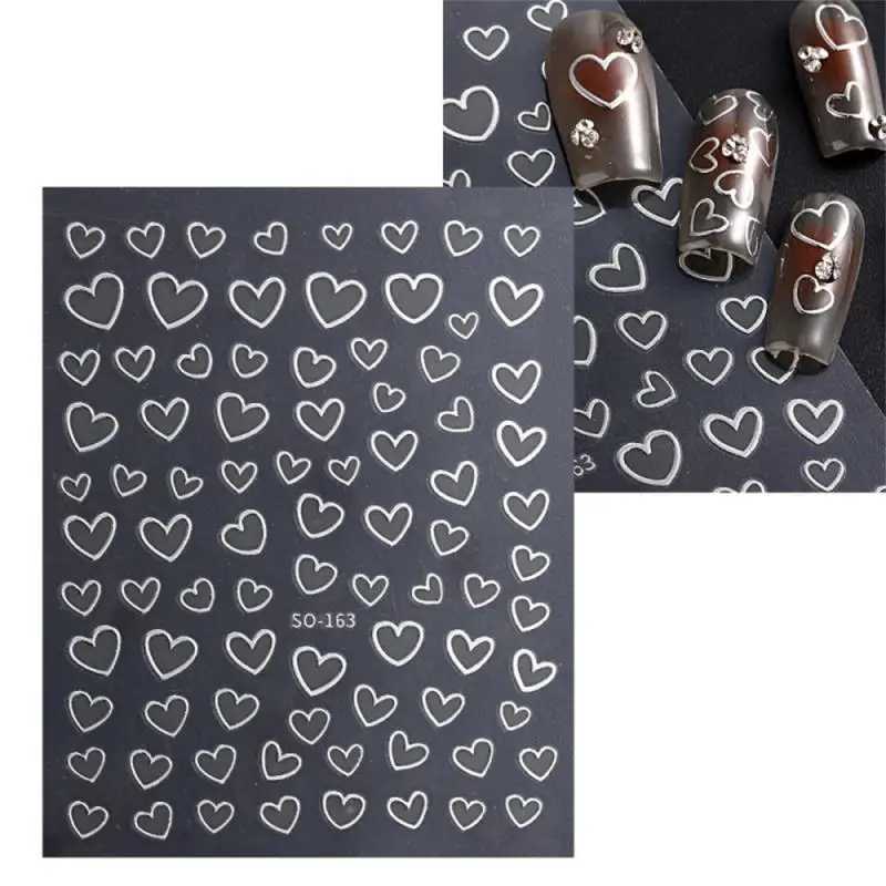 Cute Stickers Charming 2g Rose Gold Nail Decoration Nail Stickers Demand Heart Nail Stickers Durable 8cm * 10.5cm Ease Of Use MsXJ240814