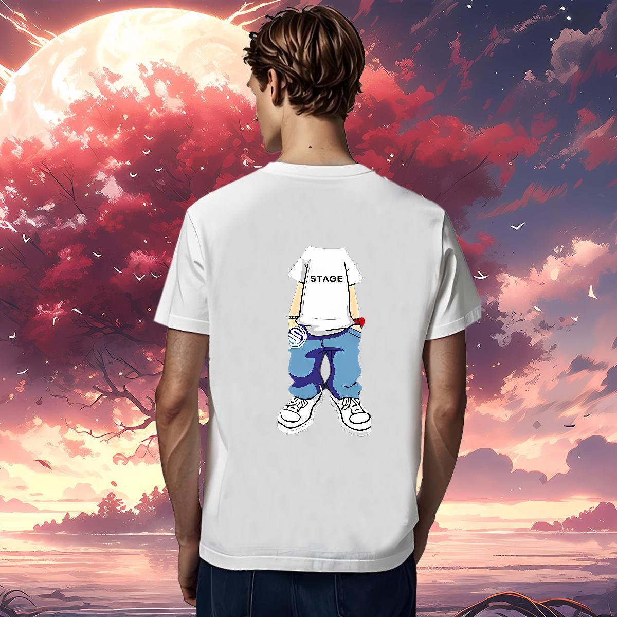 T-Shirts 230g Cotton character Hip Hop Pure Cotton Custom Printing Tshirts Designer Fashion Cool Design Tees Shirts