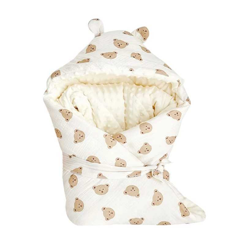 Swaddling Blanket Winter Stroller Wrap Sleeping Bag Infant Nursery Room Supply Y240814