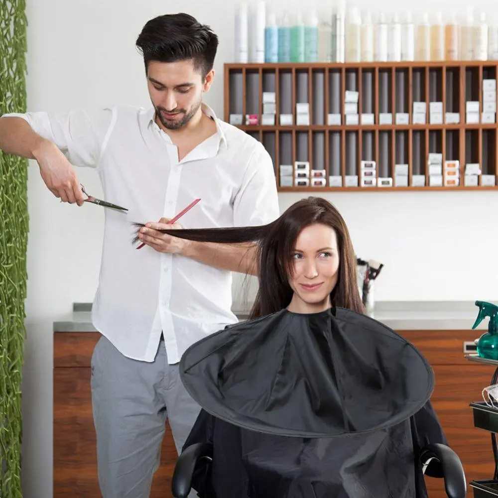 Professional Barber Cape Folding Umbrella Hair Cutting Corner Waterproof Haircutting Apron Home Haircutting DIY Tool W240814