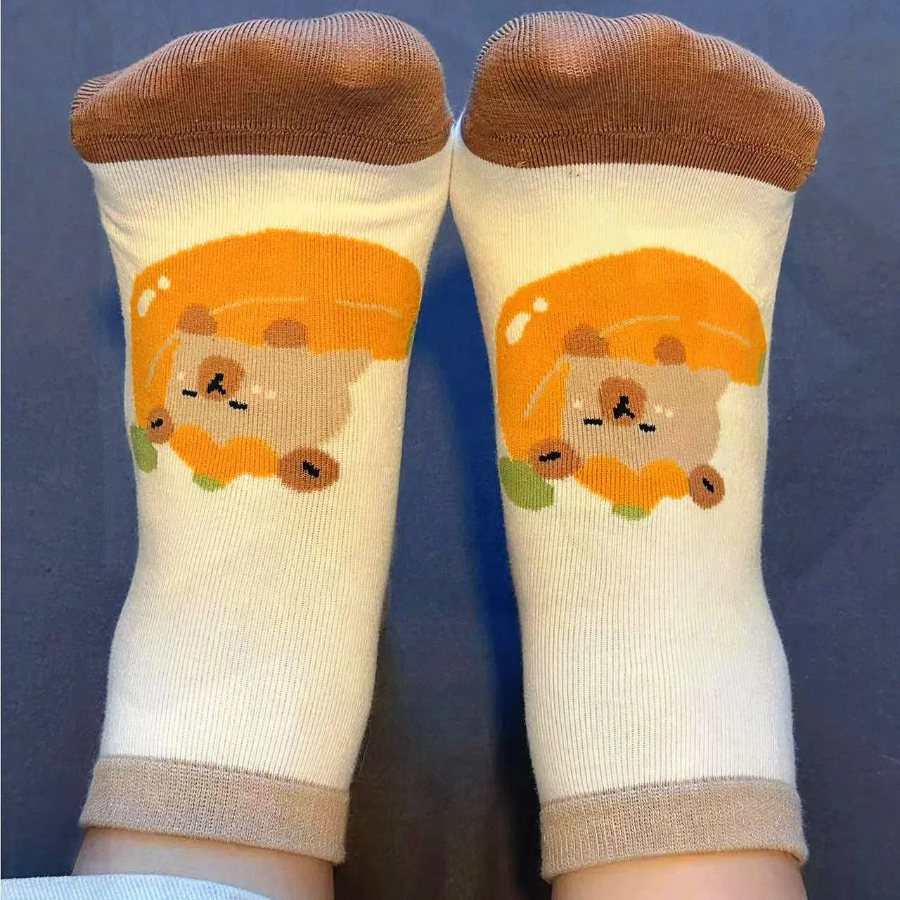 Children's Summer Thin Japanese Cute 3D Cartoon Ins Trendy Versatile Short Socks
