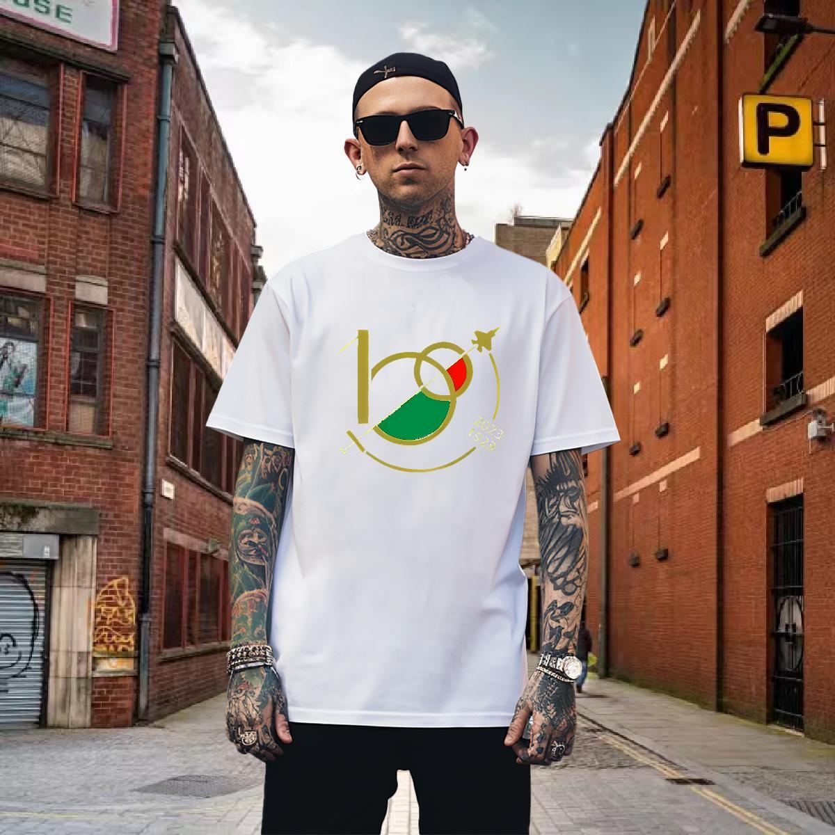 Men T Shirts 230g 100% Cotton aircraft Outdoor O-Neck Short Sleeve Customized Tshirt for Man Woman New Soft Wear