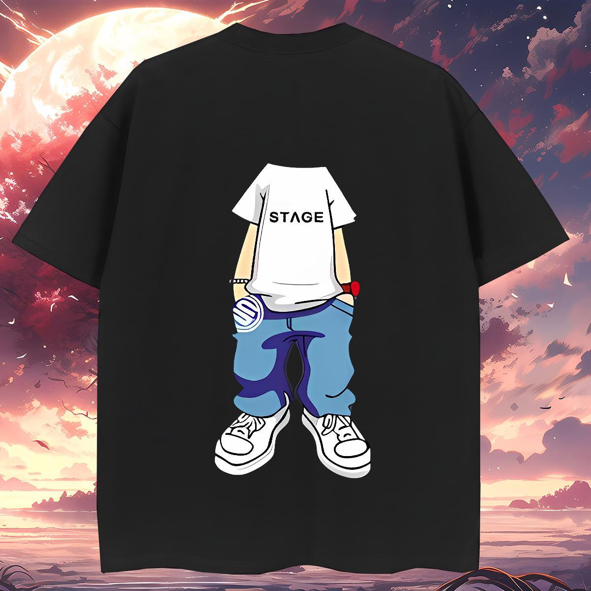 T-Shirts 230g Cotton character Hip Hop Pure Cotton Custom Printing Tshirts Designer Fashion Cool Design Tees Shirts