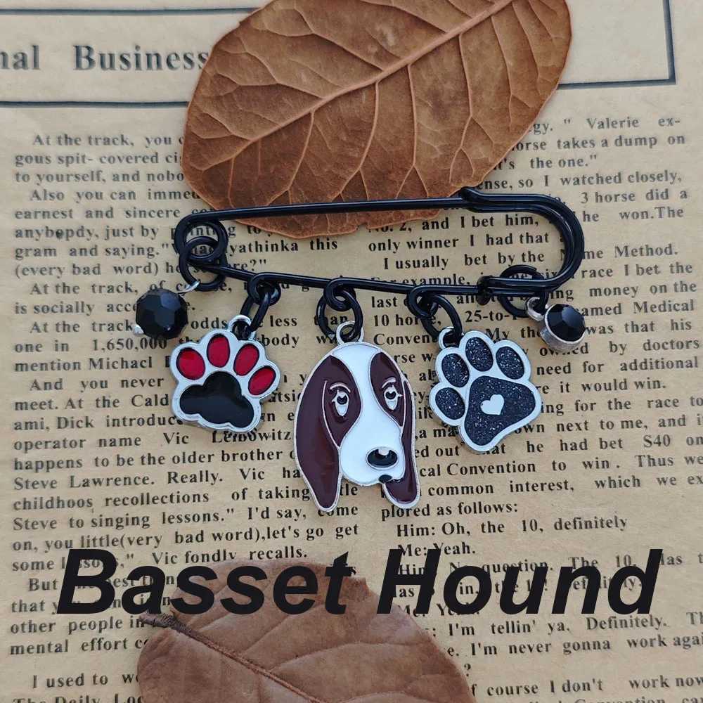 Pomeranian dog animal brooch stone long brooch puppy pet lover gift W240815