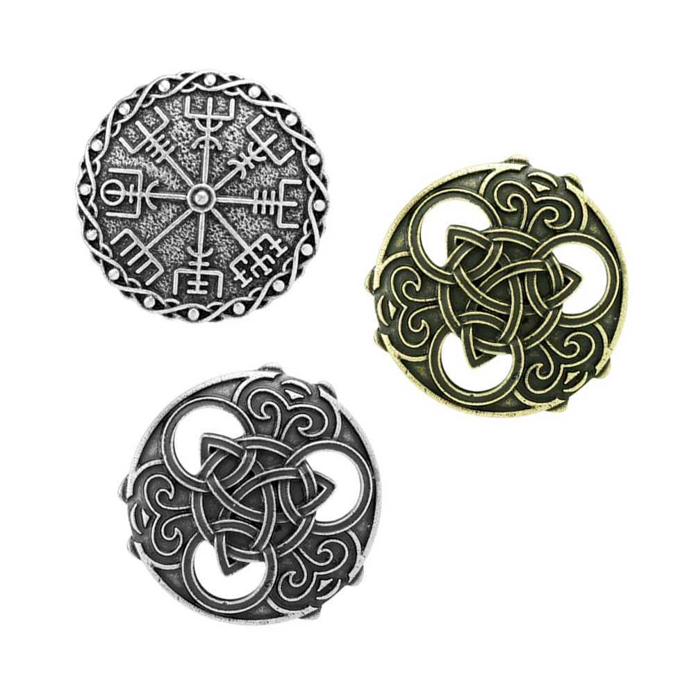 3 Viking brooches creative brooches retro clothing brooches round guest appearance W240815