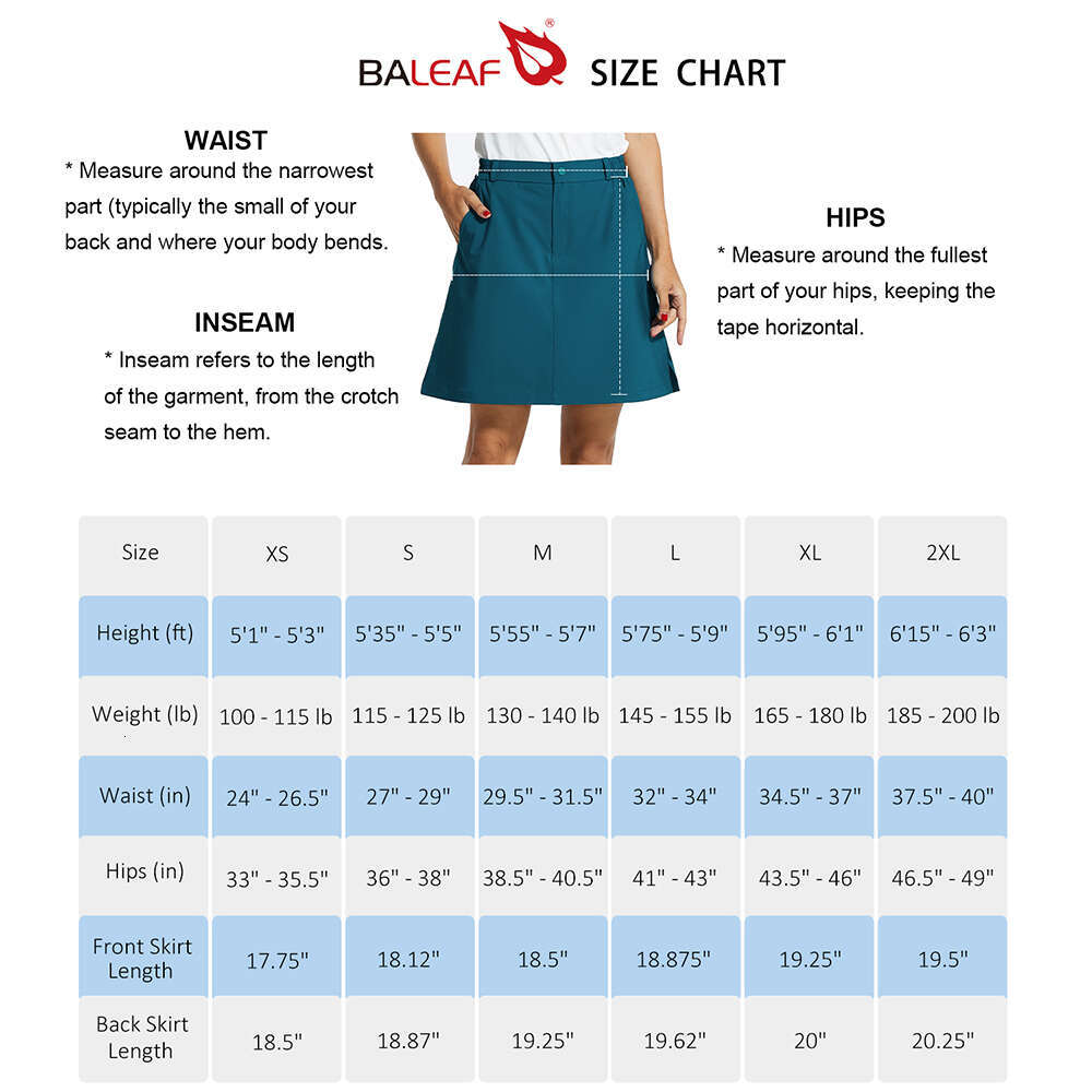 Women's BALEAF 18" Casual Knee Length Long Golf Skorts with Pockets Quick Dry Skirts Summer