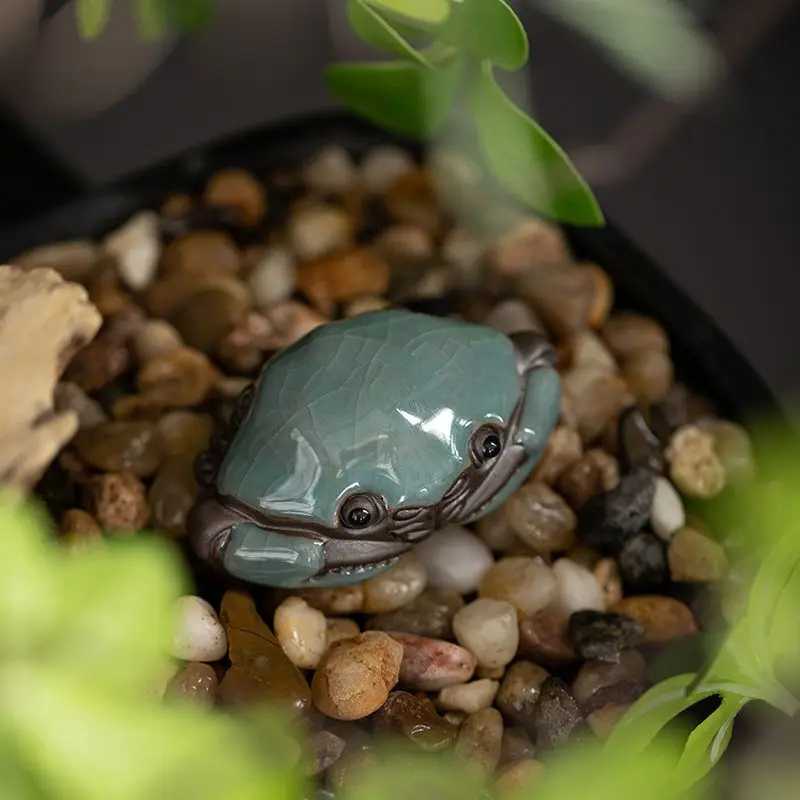 Ge Kiln Open Pieces Tea Pet Can Raise Hairy Crab Small Crab Tea Play Handmade Tea Pet Ornament Tea Ceremony AccessoriesXJ240814