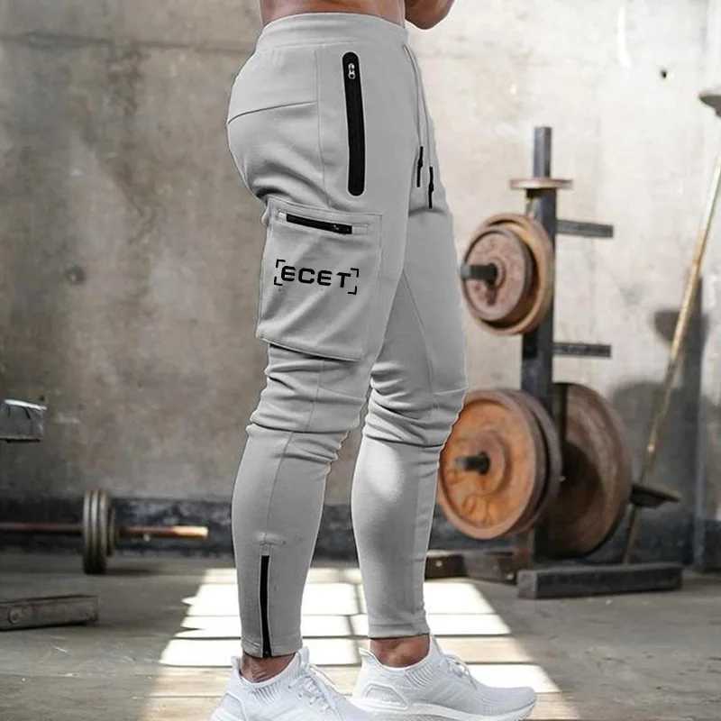 Muscle Fitness Brother New Fitness Slimming Exercise Mens Overalls Outdoor Pants Running Training Pants Elastic PantsW240725