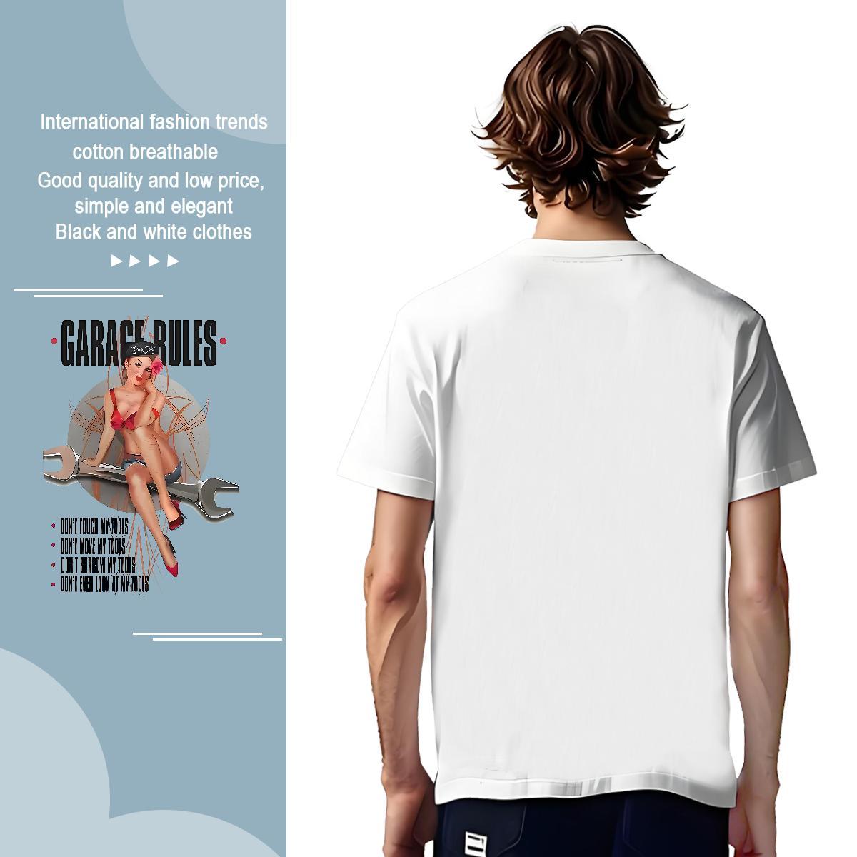 Mens T Shirts 230g Pure Cotton person Spring Summer O Neck Short Sleeves Custom Cartoon Tshirt for Man Woman Fashion Design Comfortable Clothes
