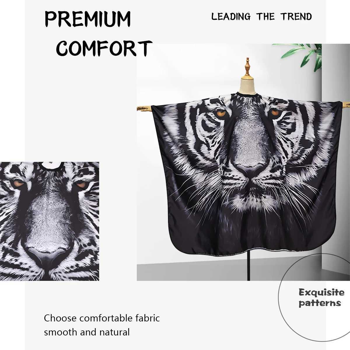 Barber apron tiger shawl anti-static hair shawl hair salon waterproof apron styling tool W240814