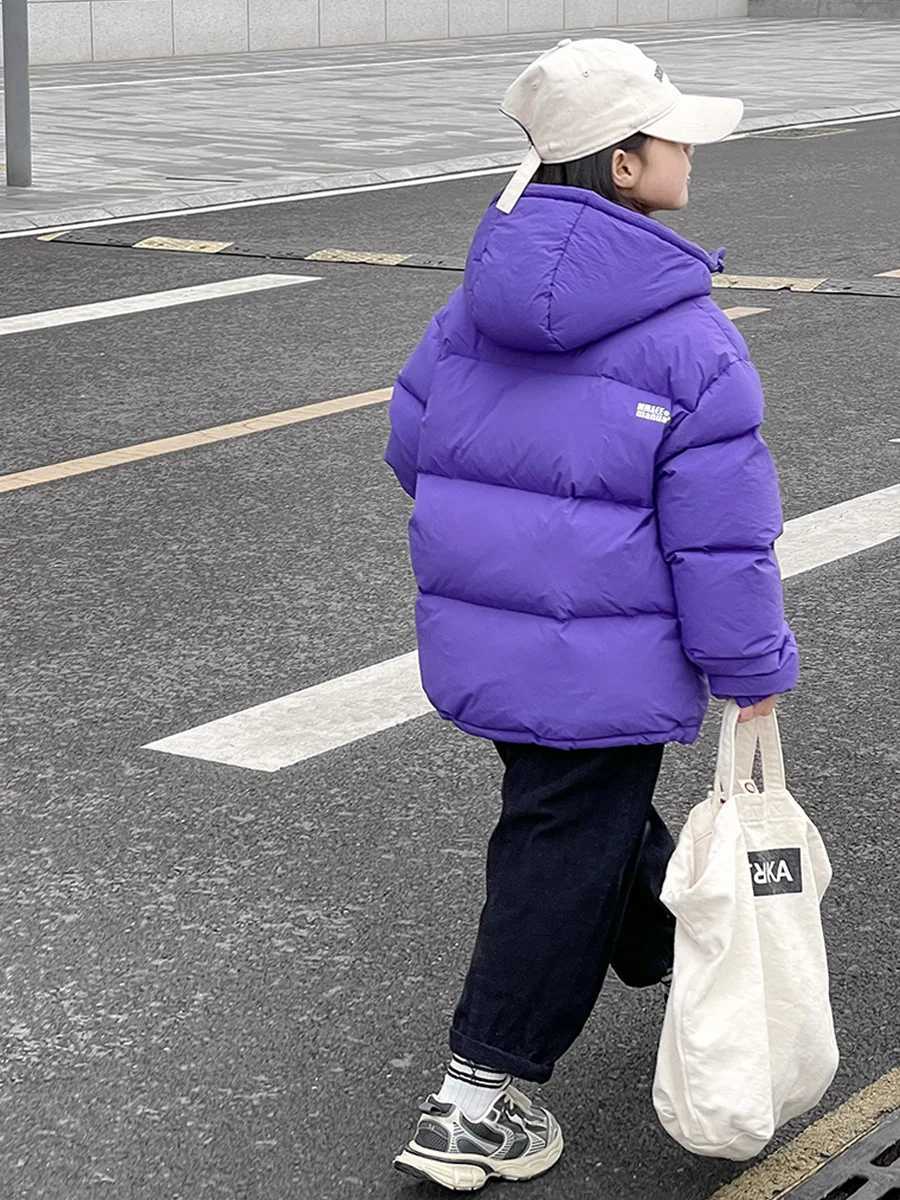 Warm white duck down jacket suitable for children and girls winter shorts childrens jacket Parka childrens cute jacket snow jacket XMP481 W240814