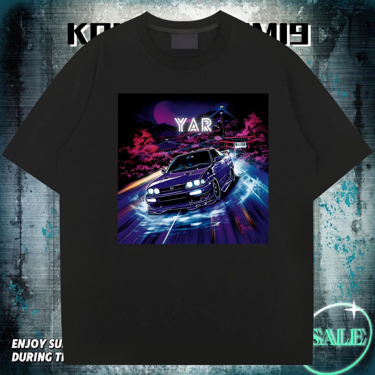 Free Shipping Men Tshirts Hip Hop Street 230g Cotton Oversized Pure Cotton car T-Shirts Casual New Polos