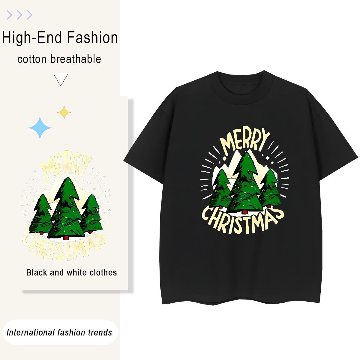 Classic Tshirt for Man Woman Sport 100% Cotton 230g Oversized Breathable Crew Neck tree Mens T Shirts Classic Casual Tops Tees